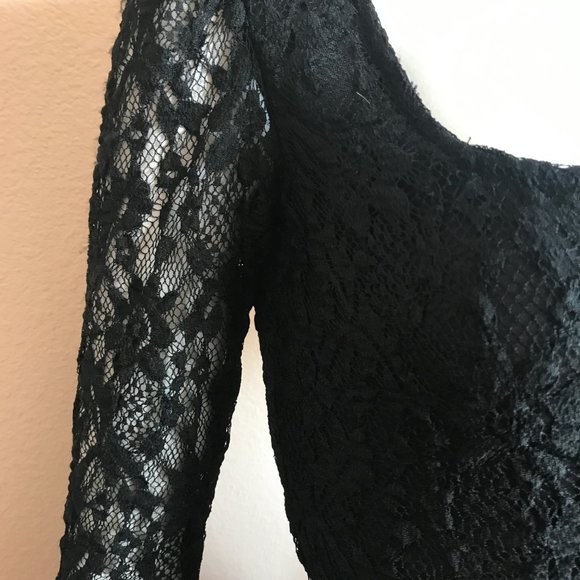 Urban Outfitters Black Lace Bodycon Dress Size XS - Picture 5 of 7